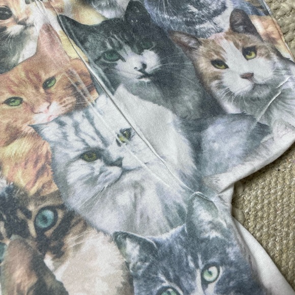 Men’s IML All Over Cat Print Graphic S/S Tee Shirt - Picture 7 of 11